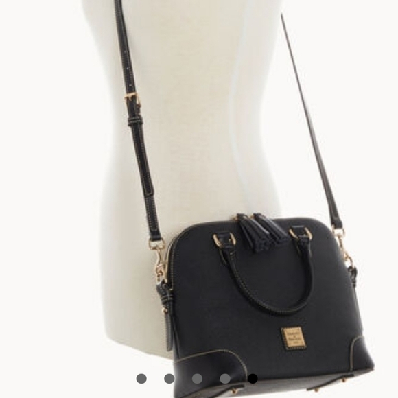 🔹️ Dooney & Bourke🔹️ black pebble leather Dome shoulder bag  ✨️🖤 - Picture 6 of 7